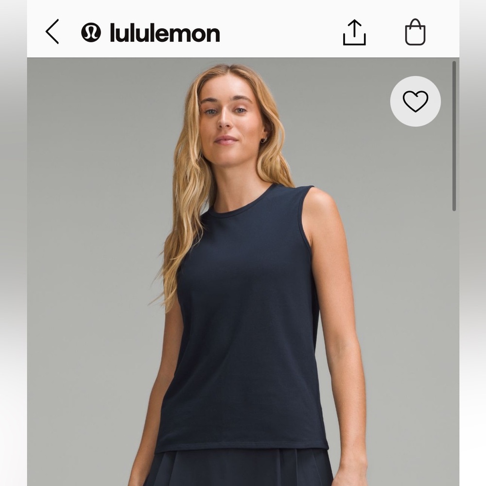 NWT Lululemon Organic Cotton Tank